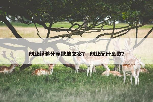 创业经验分享歌单文案？ 创业配什么歌？