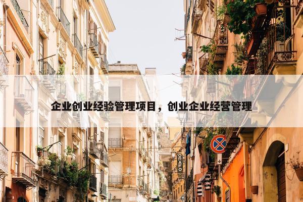 企业创业经验管理项目，创业企业经营管理