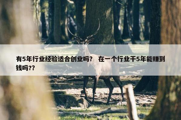 有5年行业经验适合创业吗？ 在一个行业干5年能赚到钱吗?？