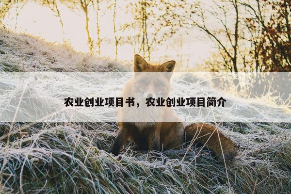 农业创业项目书，农业创业项目简介