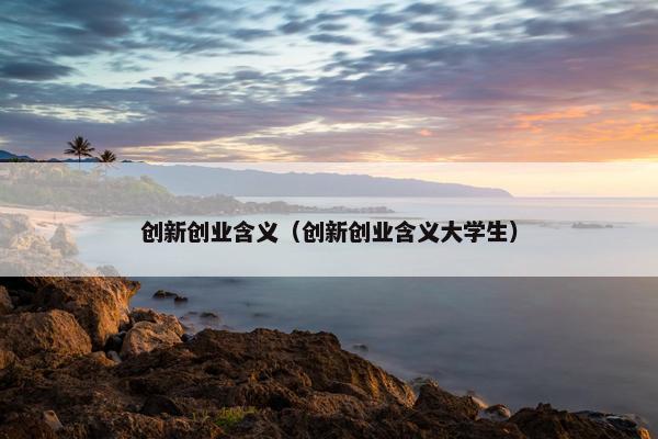 创新创业含义（创新创业含义大学生）