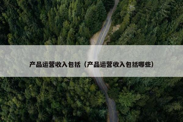 产品运营收入包括（产品运营收入包括哪些）