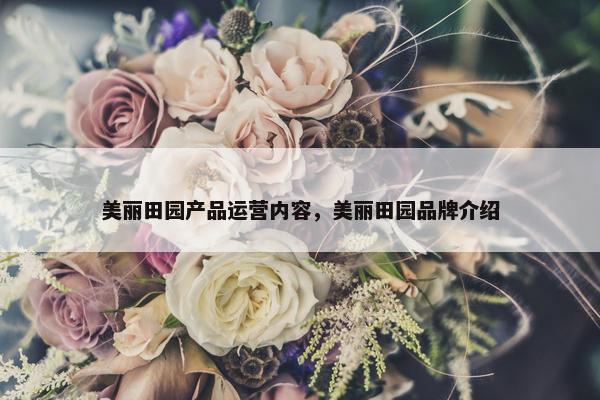 美丽田园产品运营内容，美丽田园品牌介绍