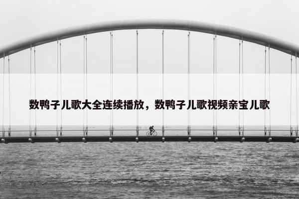 数鸭子儿歌大全连续播放，数鸭子儿歌视频亲宝儿歌