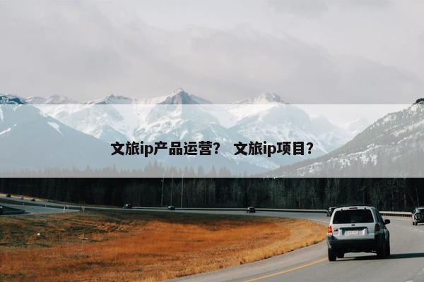 文旅ip产品运营？ 文旅ip项目？