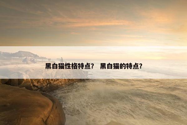 黑白猫性格特点？ 黑白猫的特点？
