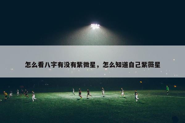 怎么看八字有没有紫微星，怎么知道自己紫薇星
