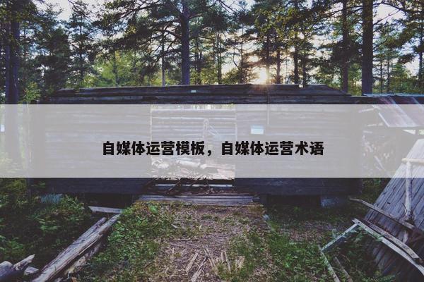 自媒体运营模板，自媒体运营术语
