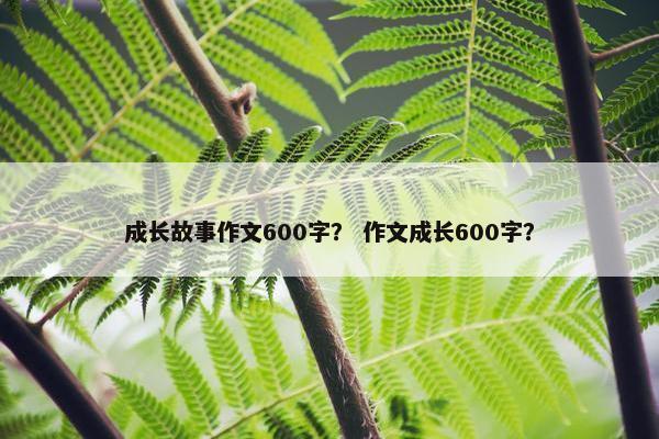 成长故事作文600字？ 作文成长600字？