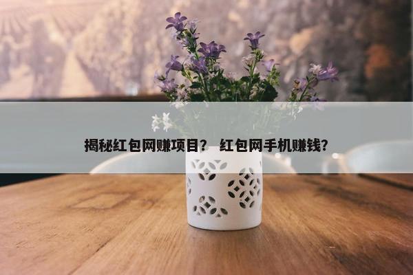 揭秘红包网赚项目？ 红包网手机赚钱？