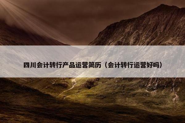 四川会计转行产品运营简历（会计转行运营好吗）