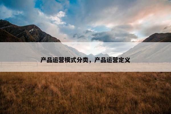 产品运营模式分类，产品运营定义