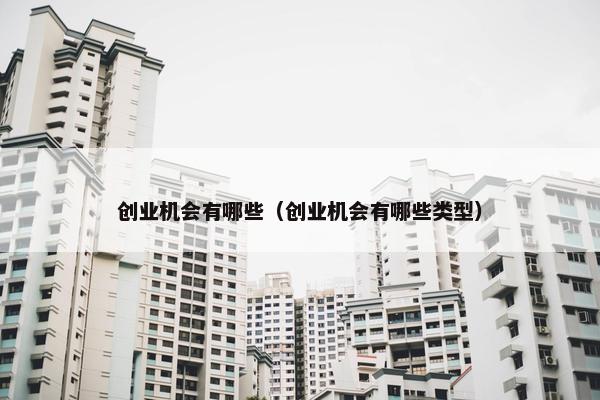 创业机会有哪些（创业机会有哪些类型）