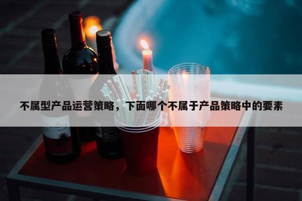 不属型产品运营策略，下面哪个不属于产品策略中的要素