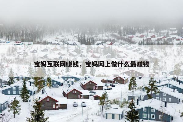 宝妈互联网赚钱，宝妈网上做什么最赚钱