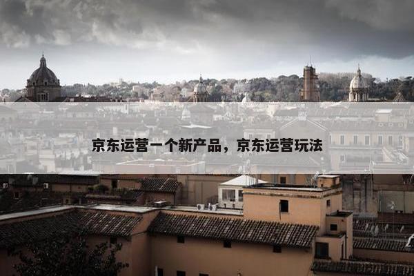 京东运营一个新产品，京东运营玩法