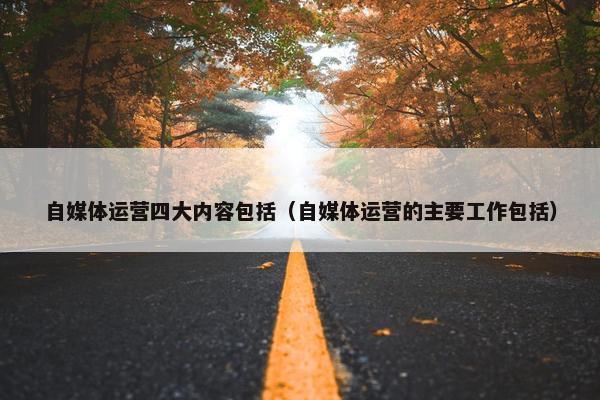 自媒体运营四大内容包括（自媒体运营的主要工作包括）