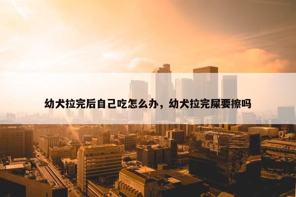幼犬拉完后自己吃怎么办，幼犬拉完屎要擦吗