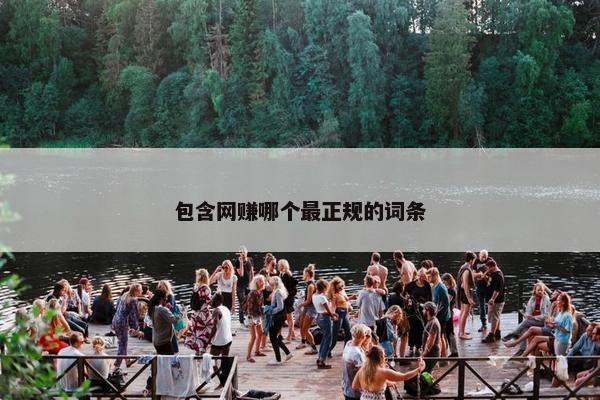 包含网赚哪个最正规的词条
