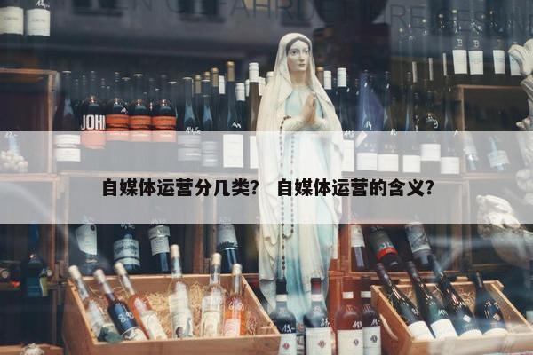 自媒体运营分几类？ 自媒体运营的含义？