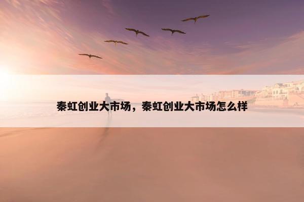 秦虹创业大市场，秦虹创业大市场怎么样
