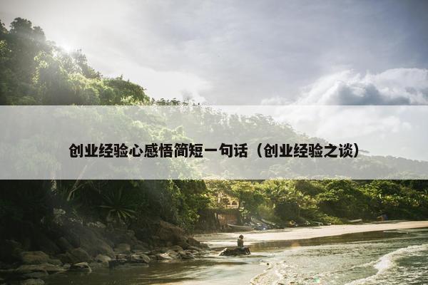 创业经验心感悟简短一句话（创业经验之谈）