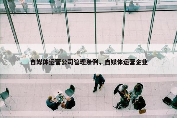自媒体运营公司管理条例，自媒体运营企业