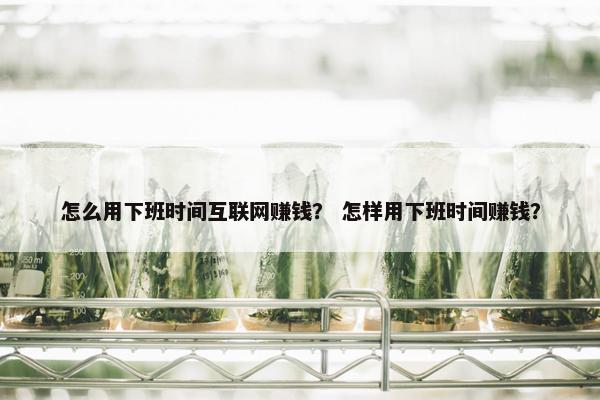 怎么用下班时间互联网赚钱？ 怎样用下班时间赚钱？