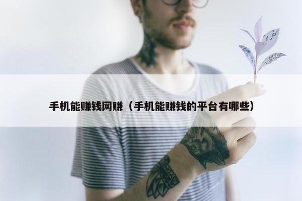 手机能赚钱网赚（手机能赚钱的平台有哪些）