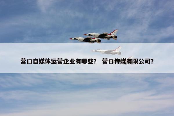 营口自媒体运营企业有哪些？ 营口传媒有限公司？