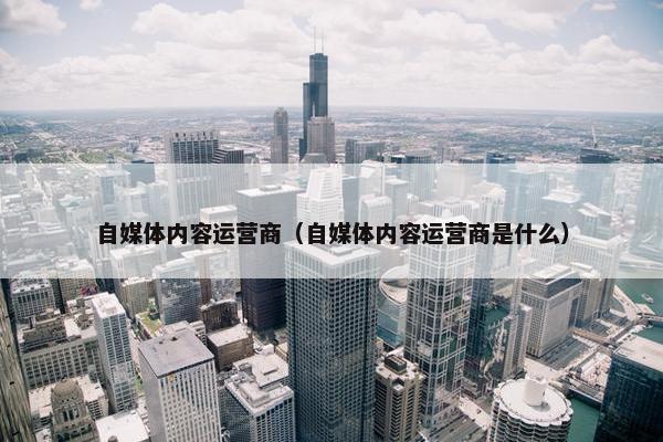 自媒体内容运营商（自媒体内容运营商是什么）