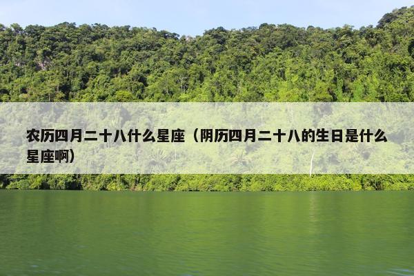 农历四月二十八什么星座（阴历四月二十八的生日是什么星座啊）