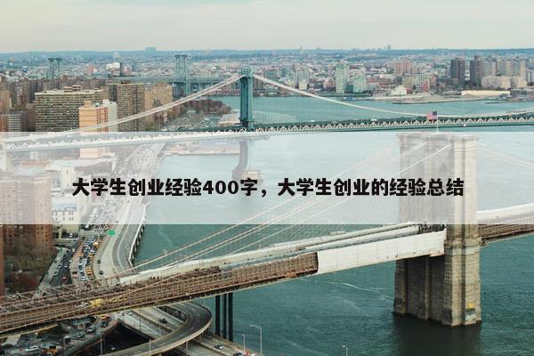 大学生创业经验400字，大学生创业的经验总结