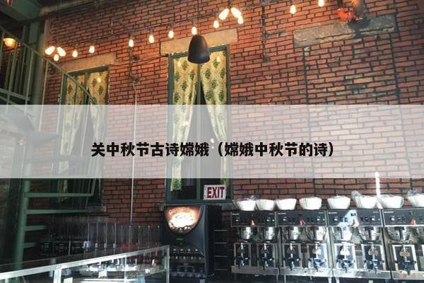 关中秋节古诗嫦娥（嫦娥中秋节的诗）