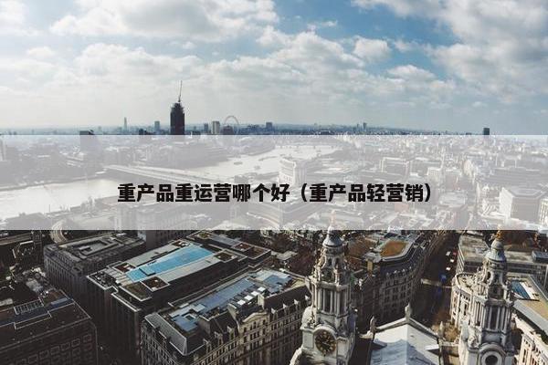 重产品重运营哪个好（重产品轻营销）