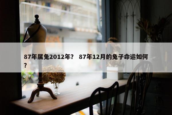 87年属兔2012年？ 87年12月的兔子命运如何？