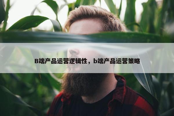 B端产品运营逻辑性，b端产品运营策略