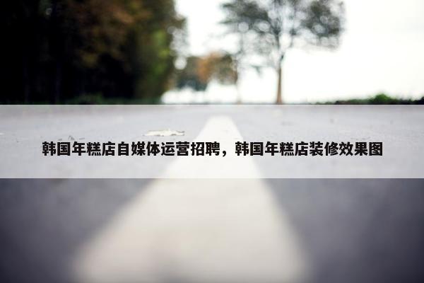韩国年糕店自媒体运营招聘，韩国年糕店装修效果图