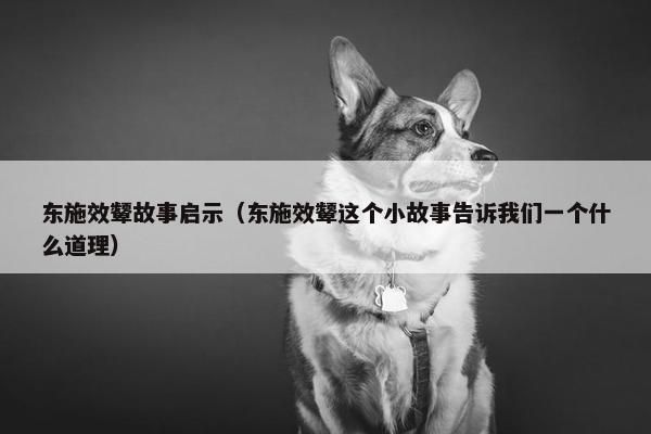 东施效颦故事启示（东施效颦这个小故事告诉我们一个什么道理）