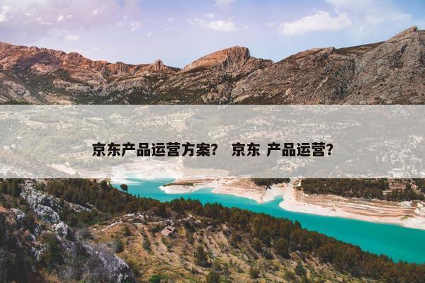 京东产品运营方案？ 京东 产品运营？
