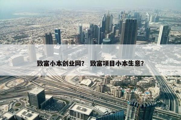 致富小本创业网？ 致富项目小本生意？