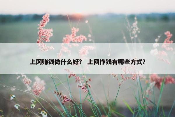 上网赚钱做什么好？ 上网挣钱有哪些方式？