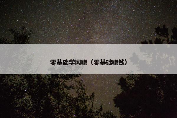 零基础学网赚（零基础赚钱）