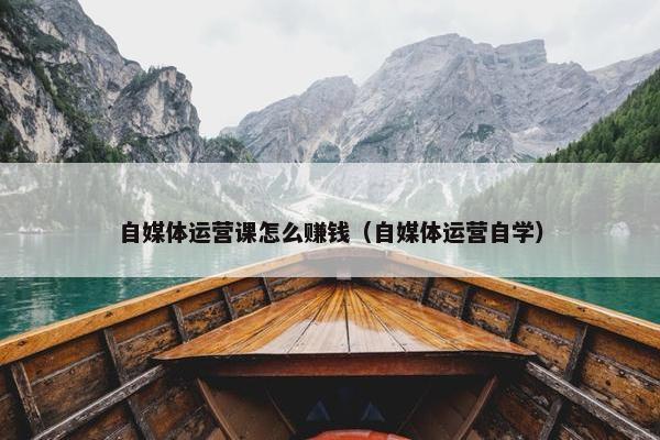 自媒体运营课怎么赚钱（自媒体运营自学）