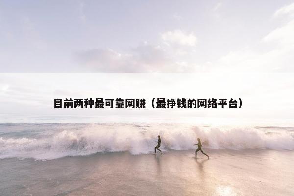 目前两种最可靠网赚（最挣钱的网络平台）