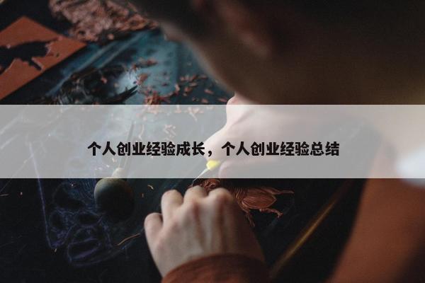个人创业经验成长，个人创业经验总结