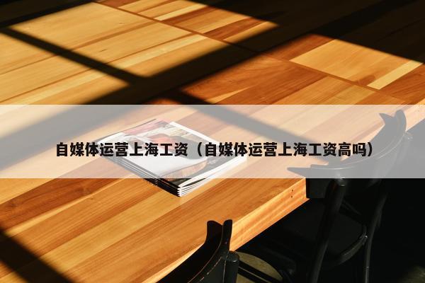 自媒体运营上海工资（自媒体运营上海工资高吗）