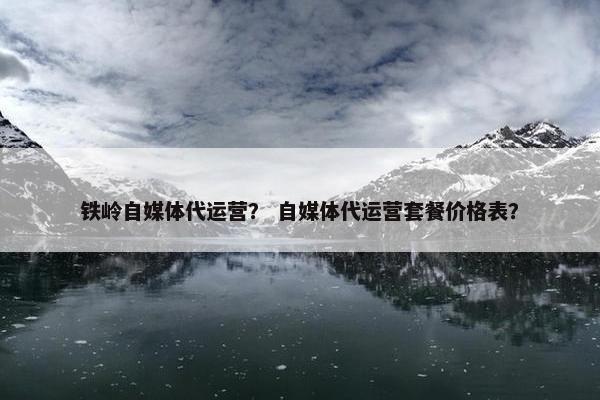 铁岭自媒体代运营？ 自媒体代运营套餐价格表？