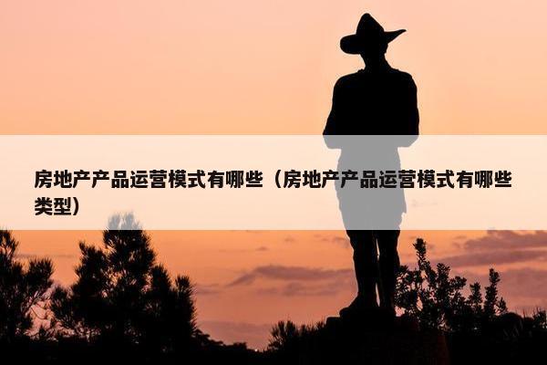 房地产产品运营模式有哪些（房地产产品运营模式有哪些类型）