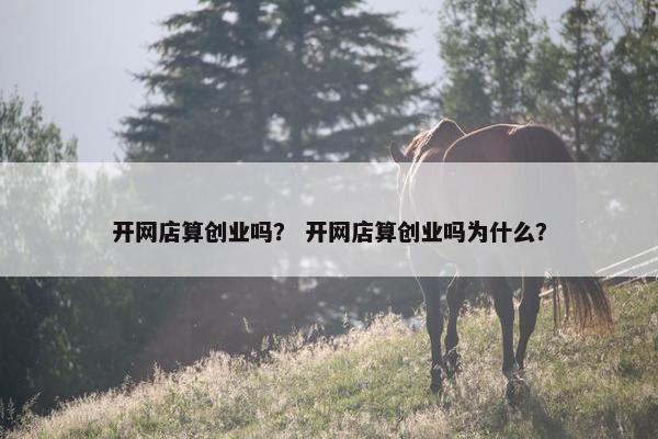 开网店算创业吗？ 开网店算创业吗为什么？
